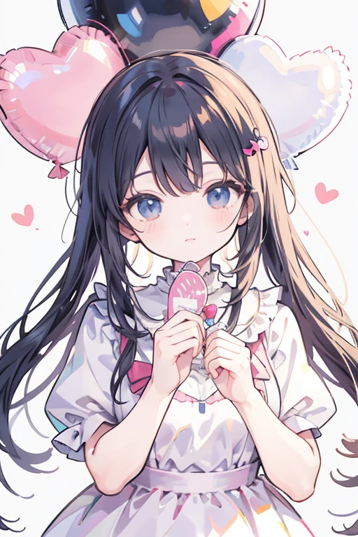 Illustration of many balloons heart Filled up Background only