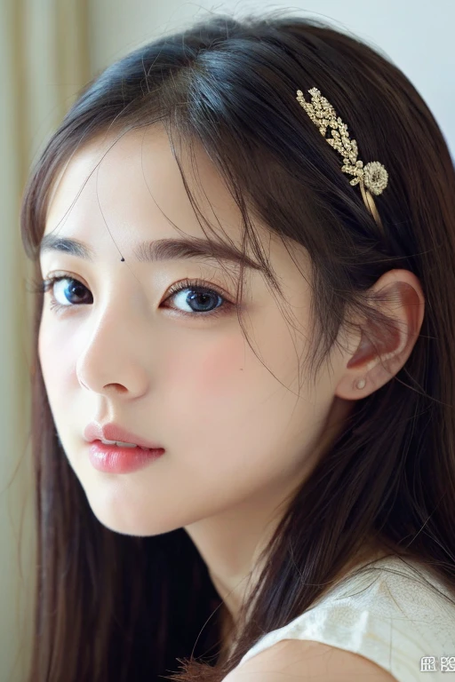 (((32k,Attention to details,Attention to detail、masterpiece,Attention to detail,alone))),RAW Photos & Realistic atmosphere,beautiful dark blue eyes,Mouth Details,Glossy lips,Thin eyebrows,beautiful Eyes、Soft white skin that shines in every detail、sheの深い黒色の目はとてもbeautifulです,Lip details、とてもbeautiful顔,とてもbeautiful顔、Lively Faces,beautiful, Glowing Lips,beautiful Eyebrows,Infinite Reality, Realistic Young Gravure Idol,she'she'she'she'she'Very cute woman , Young Gravure Idol, Young Gravure Idol, とても美しくてかわいいbeautiful 21 year old girl,Incredibly beautiful and elegant,beautiful 21 year old girl,Natural soft light,(Shiny Hair,,beautiful and kind eyes:1.5),A kind smile,Shapely breasts,Medium Long Hair,Tying up hair,beautiful posture,No makeup,Thinking Ahead,