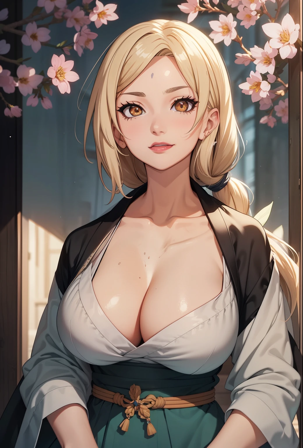 ((OFFICE SEXY TRAJE))(enormes tetas), escote, buena anatomia Film movie still, tsunade 、Se destaca、30 years、piel palida、sonrisas inocentes、(A detailed Face)、(piel detallada)、wet, Los detalles son complejos、Shallow depth oF Field、[volume Fog]、movie lighting、ReFlectors、una Canon EOS R5、lente de 50 mm、F / 2.8、shot at 8k resolution、de cerca, inside the room, escritorios, verdor, ((huge tits)), tongue out, tongue out, tongue out, makeup, light smile, wince, hair flower, maid headdress, jewelry, blunt bangs, braided ponytail, parted bangs, twin braids, very long hair, embarrassed, UHD, retina, super detail
