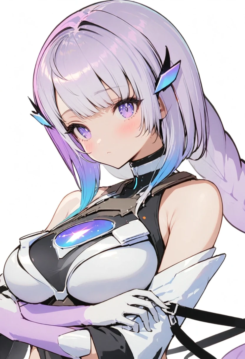 1 girl,Hugging a stuffed cat,Anatomically correct,Cyber Girl,high quality,masterpiece,