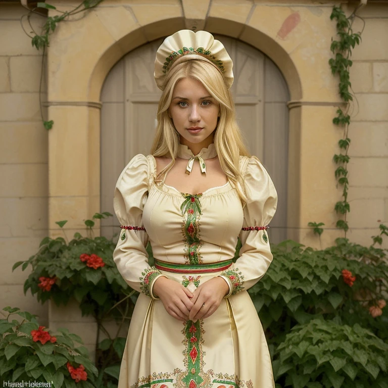 Beautiful woman, 26 years, 🇭🇺 Hungry, hungarian ethnicity, blonde, dressed traditional clothing 