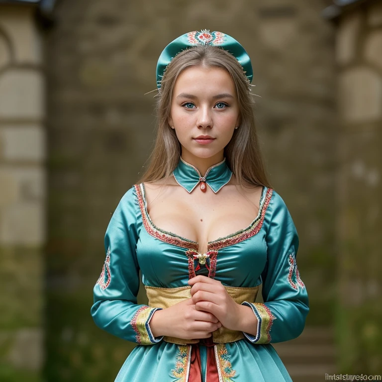 Beautiful woman 20 years,๐จ๐ฟ Czech, cultural costumes slavic style