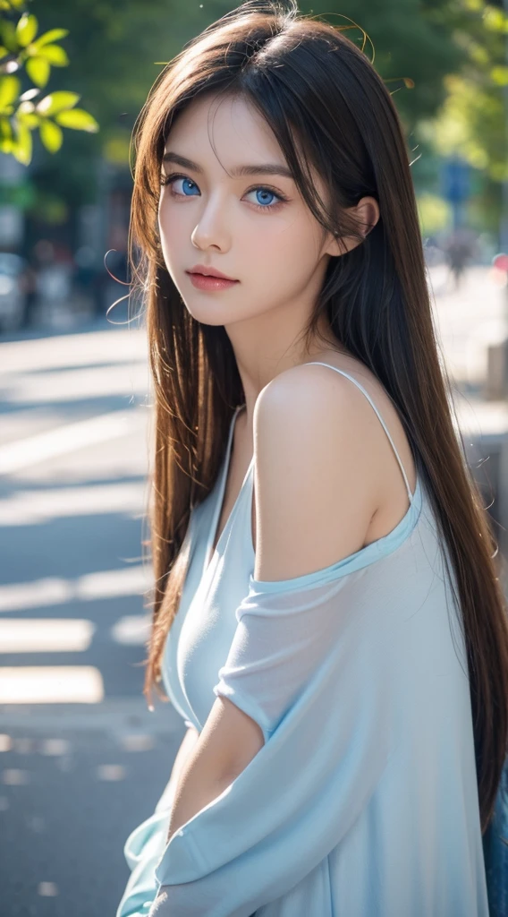Perfect luminic blue eyes