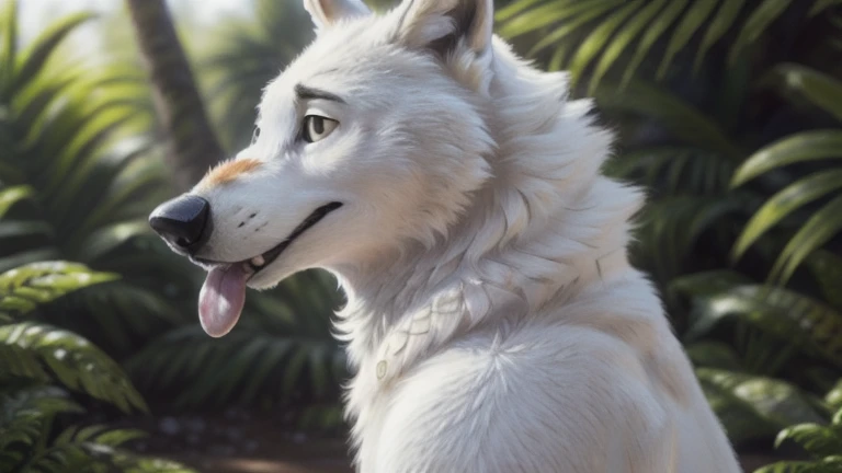 cute cartoon of a (gary \(zootopia\)) solo, wolf, white fur, tongue out, naked, porn, big penis, cock, walking on all fours, BREAK, jungle background, (intricate, high detail, film photography, soft focus, RAW candid cinema, photorealism, realistic, photorealistic, analog style, subsurface scattering, masterpiece, best quality, ultra realistic, 8k), profile picture