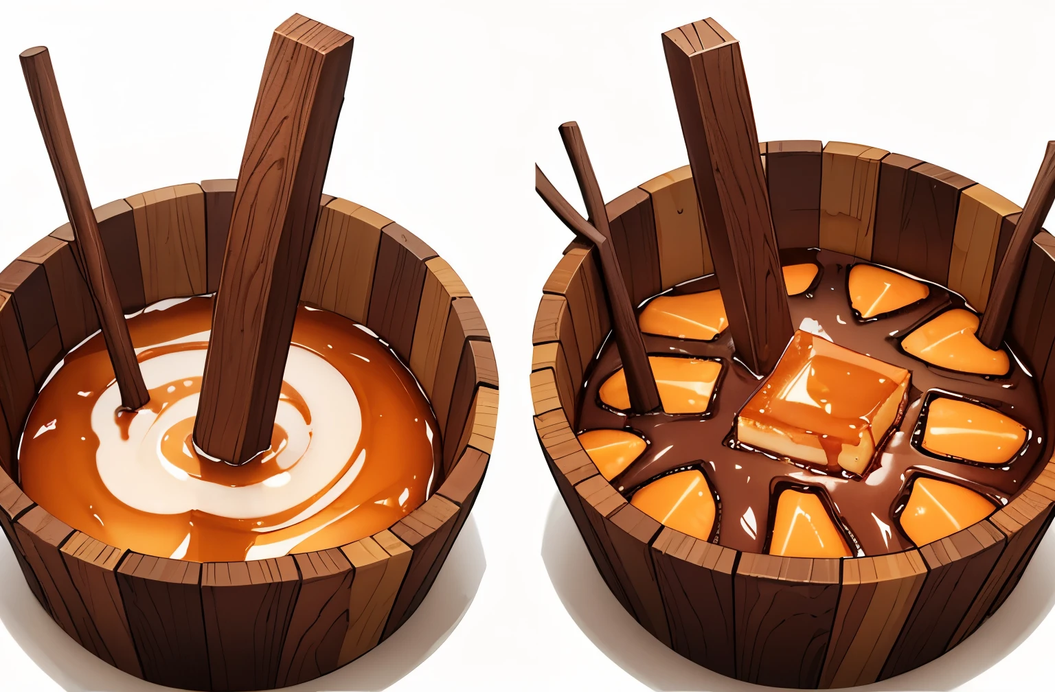 ((Caramel candy)), firewood, the art of combining caramel and firewood,