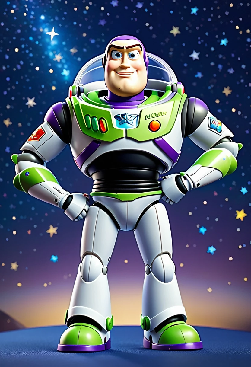 
            There is only one 3D doll Buzz Lightyear(Background dark blue starry sky) The detailed, simple and simple cartoon style creates a vibrant 3D doll Buzz Lightyear.,

             Very cute Buzz Lightyear,  (University Teachers&#39;no bottom seat)Stunning artwork detailed and bright HD high quality