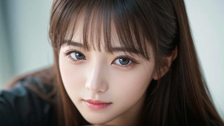 (highest quality、Tabletop、8k、Best image quality、Award-winning works)、One beautiful woman、(alone:1.1)、Extremely close-up of both eyes、Let&#39;s draw just the eyes.,Japanese、Shoot from the front、Make the image symmetrical、Symmetrical eyes、最高のsmileが私を見て、Accurate anatomy、(Beautiful skin that shines Very brightly:1.4)、(Very bright:1.4)、Ultra HD glossy skin、Ultra-high definition sparkling eyes、Super high quality hair、Beautiful teeth alignment、smile