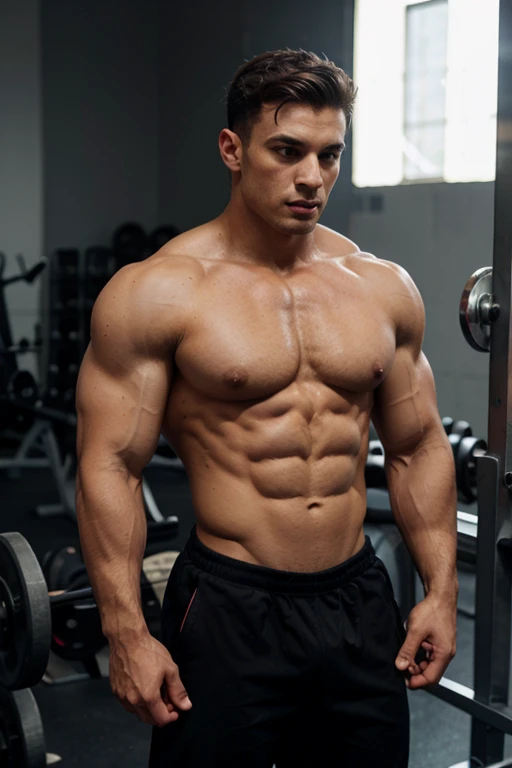  A shirt less body builder 