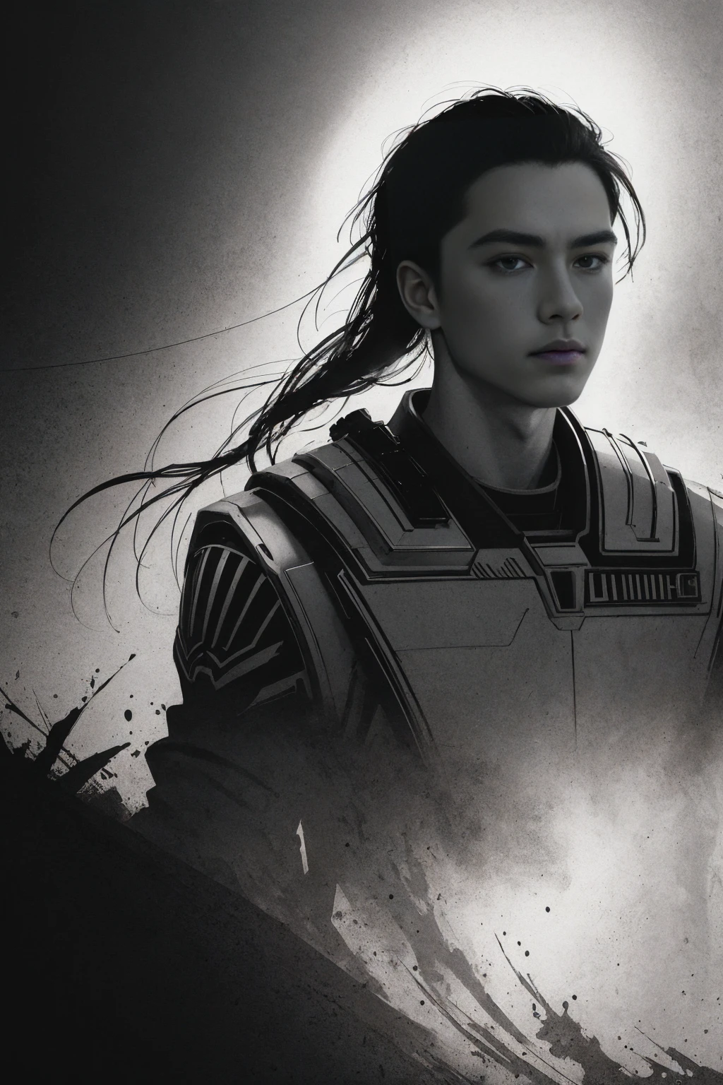 buzz lightyear, chinese ink painting, highly detailed, intricate linework, expressive brushstrokes, moody lighting, dramatic composition, muted color palette, chiaroscuro, cinematic, masterpiece, hyper-realistic, 8k