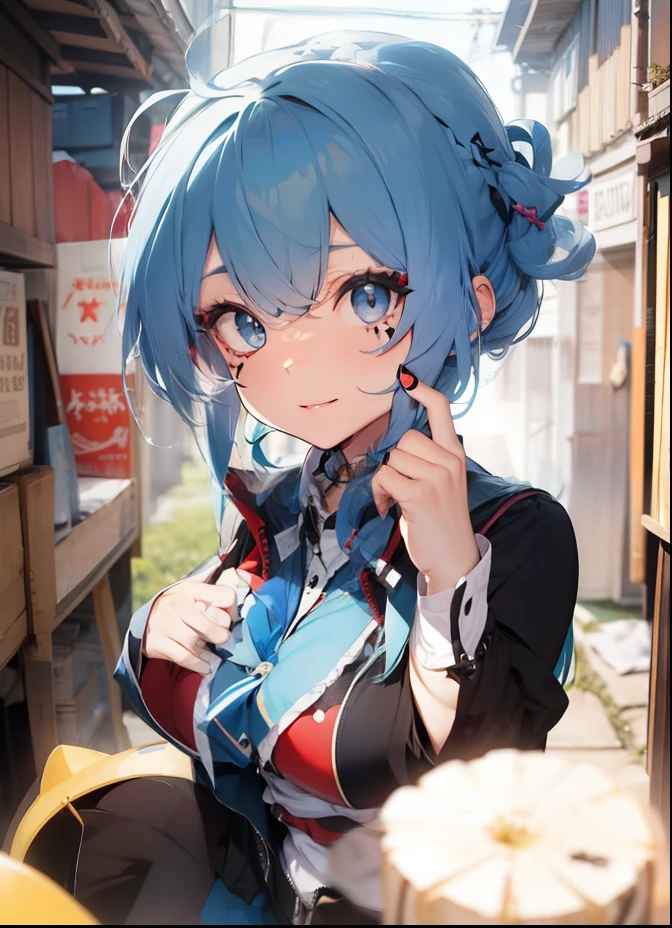 ((Woman:1)) ((blue hair:1)) ((eyepatch:1)) ((Gothic piercing:1)), ((gothic face tattoos:1)) ((edgy hairstyle)) ((hot,attractive,charming,beautiful:1))