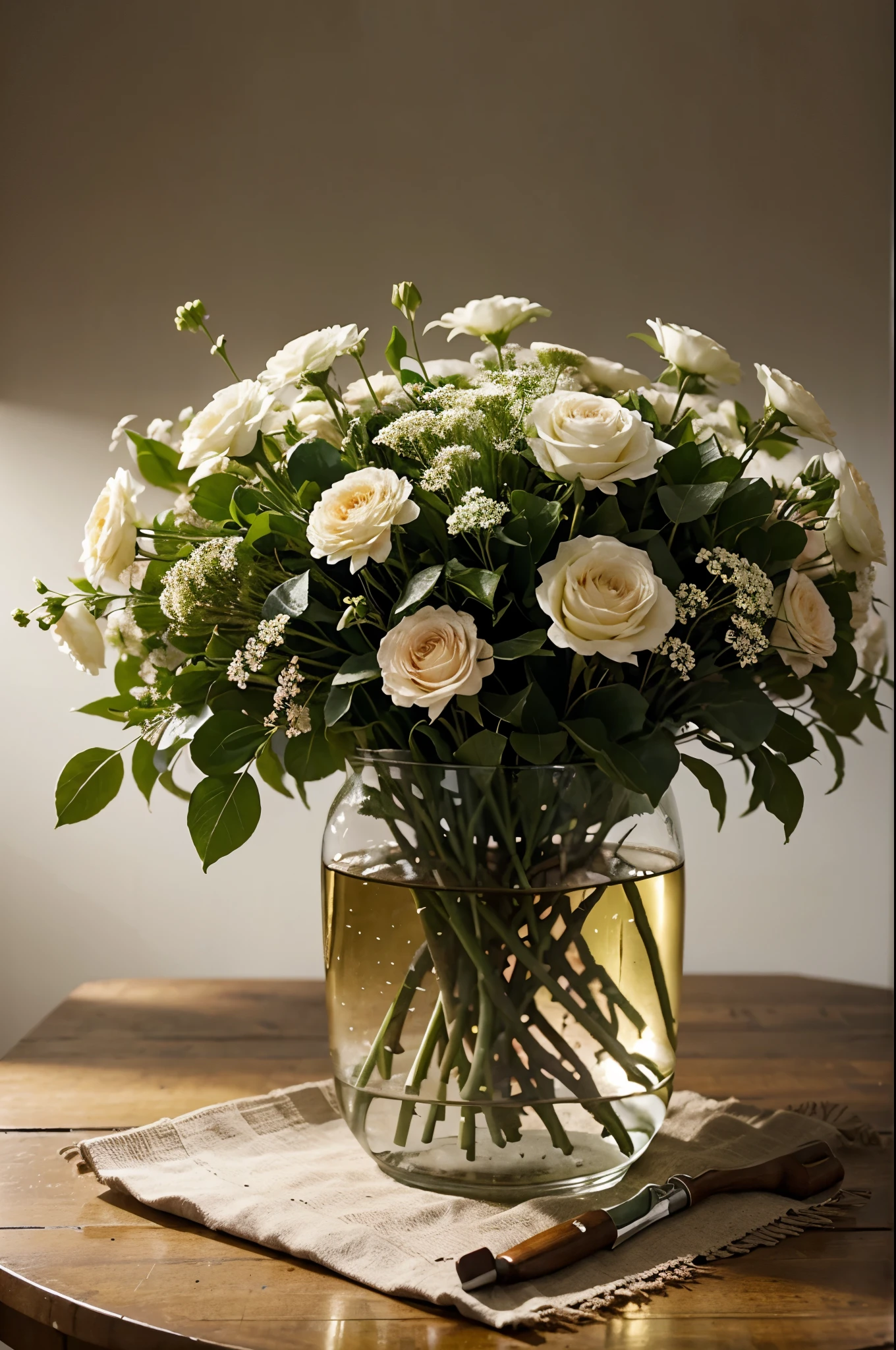 Make a process when arranging flowers and the results