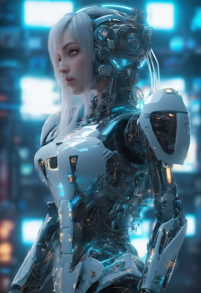 "(best quality, highres), blue-haired girl with long hair, close-up of her face, wearing a white skirt, detailed eyes and face, vibrant colors, soft lighting, digital illustration, ethereal atmosphere"