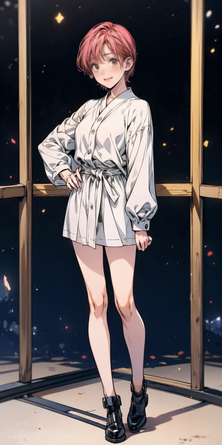 full body standing looking to the camera, 1sologirl, mature (Kei Kishimoto)