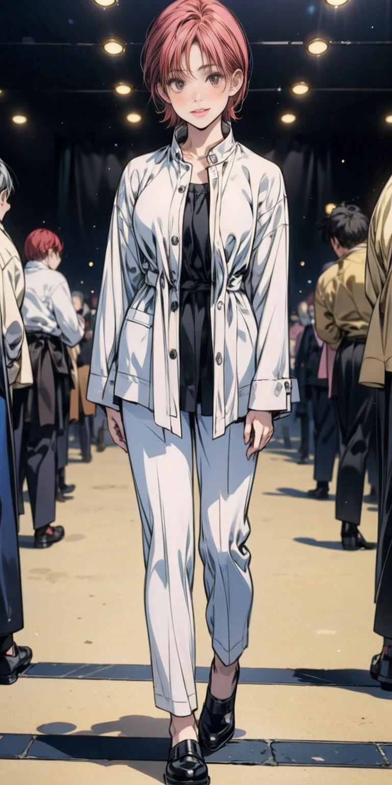 full body standing looking to the camera, 1sologirl, mature (Kei Kishimoto)