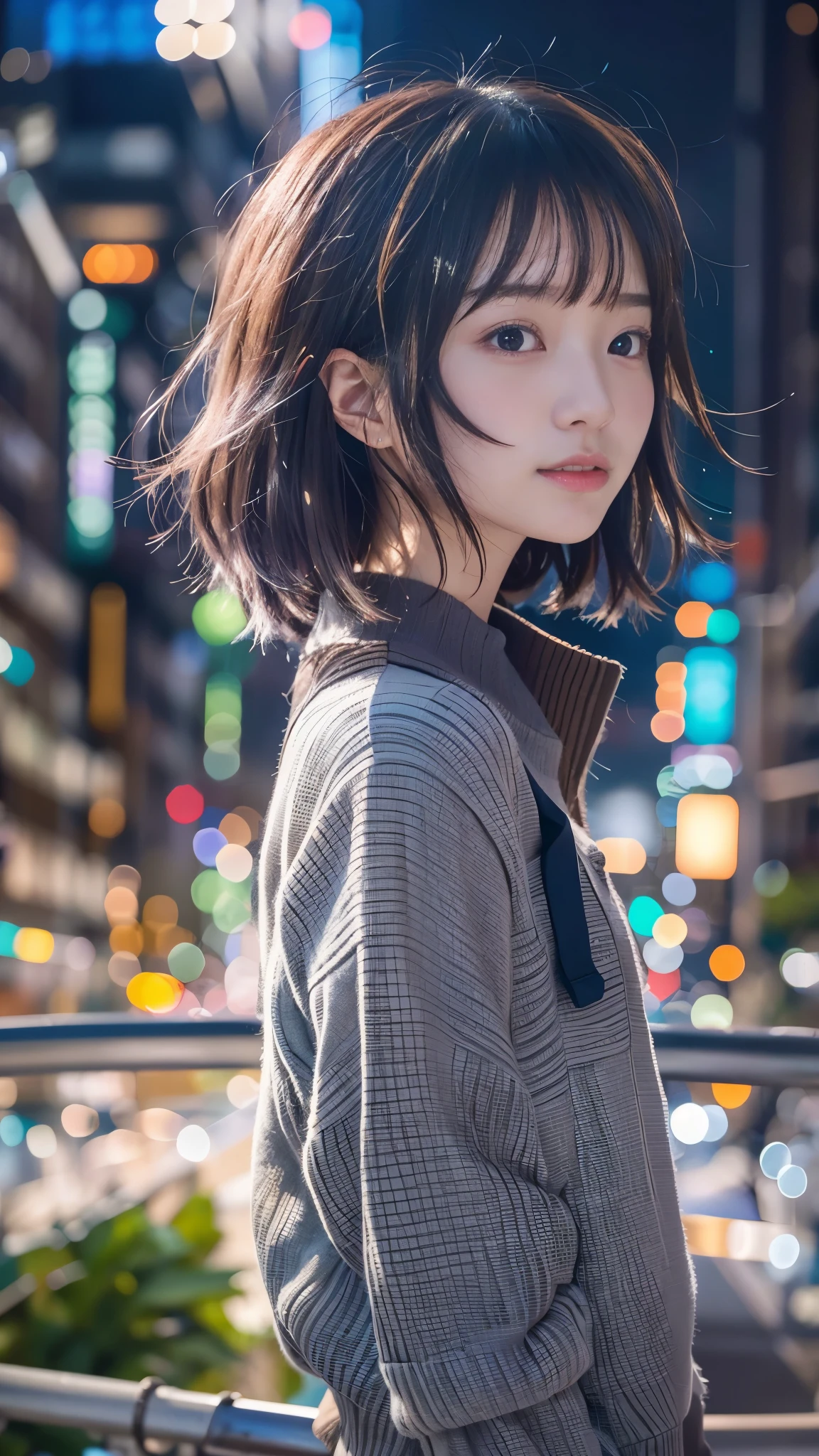 anime風の女性キャラクターのカラフルなプロフィール写真. anime「My Favorite Child」has characteristics that are clearly different from. The setting is a futuristic city lit up by neon lights. The environment is stimulating and adventurous. The camera settings are、A digital camera with a low ISO setting. This lens is a medium aperture zoom lens.. キャラクターデザインは日本のイラストレーターとanimeーターにインスピレーションを受けた, Akiko Sterrenberger, Photographed by Makoto Shinkai, Your Name。Director of