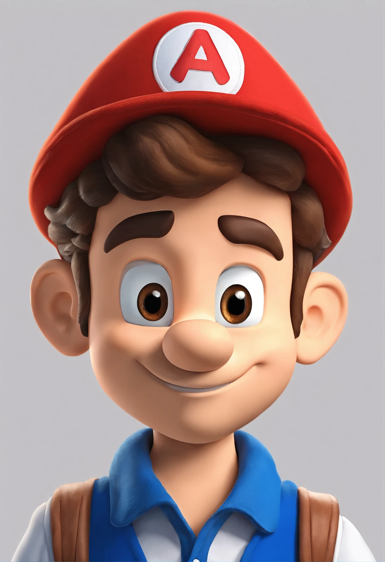 ((mejor calidad)), ((parte maestra)), ((dibujos animados realistas)), ((personaje perfecto)) - A meticulously detailed and realistic frontal portrait of a -yeld boith brown hair, ojos marrones claros, con gorro con las iniciales "DCM". La imagen captura sus rasgos faciales distintivos, accurately showing the brilliance of his eyes.The shirt is designed with Netflix logos, Disney, HBO, prime video, Spotify,, Aumentar la profesionalidad del retrato. Presentado para documentos oficiales, This portrait is presented in stunning 8K UHD resolution, Ensure clarity and unique protection.