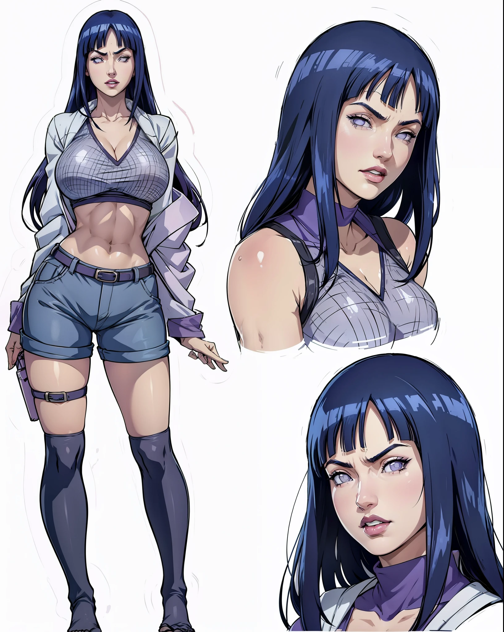 Hinata Hyuga, Extremamente Realista, bunda grande, pernas grossas, rosto angelical