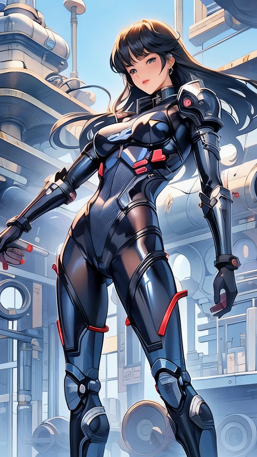 Masamune Shirow, Tom Fleming, Danny Flynn, Surrealism, strange, fantastical, fantastic, fantasy, science fiction, Japanese anime, from hard machines to soft machines, harmony between function and form of living things, Euler uses expansion lines to create involute gears, Carnot uses the theory of heat Establishment, the science of manufacturing, blueprints, beautiful high school girls in  assembling, perfect voluminous body, detailed masterpiece Hyper realistic sharp focus show off body curves poses embarrassing shy blushing real