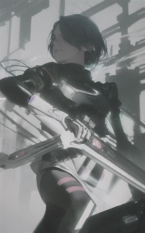 ((La mejor calidad)), ((obra maestra)), (muy detallado:1.3), ..............3D, Beautiful (cyberpunk:1.3) Mujer hacker, peinado corto,pelo corto, Volver al visor, cabello grueso, Terminal de ordenador operativo, Pantalla montada en la cabeza, computer server, Pantalla LCD, fiber optic cable, Logotipo de la empresa, HDR (High Dymanic Range), Trazado de rayos, NVIDIA RTX, Super resolution, Irreal 5, Subsoil Scatter, Textura PBR, Post-procesamiento, Anisotropic filtering, profundidad de campo, maximum sharpness and sharpness, Texturas multicapa, Albedo y Highlight Maps, Sombreado de superficies, Accurate simulation of light-material interactions, proporciones perfectas, Renderizado de octanaje, duotone lighting, ISO bajo, balance de blancos, Regla de los tercios, amplia apertura, 8K RAW, efficient sub-pixels, sub-pixel convolution, glow particles, dynamic pose