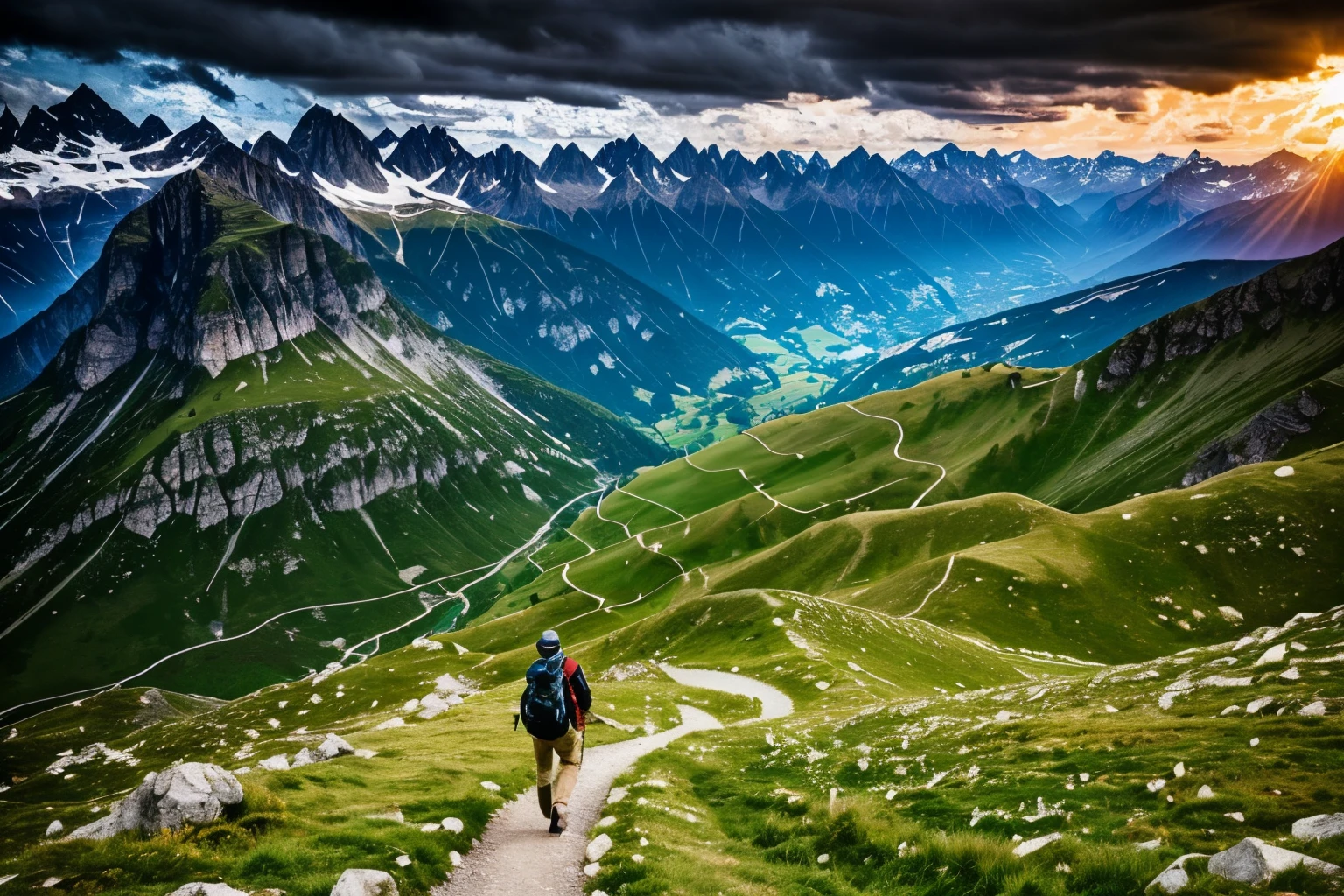 Landscape Photography,Alps,Big scene,dark clouds,Sunset,HD,8k,National Geographic Magazine Works,
