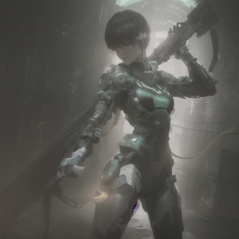 ((La mejor calidad)), ((obra maestra)), (muy detallado:1.3), ..............3D, Beautiful (cyberpunk:1.3) Mujer hacker, peinado corto,pelo corto, Volver al visor, cabello grueso, Terminal de ordenador operativo, Pantalla montada en la cabeza, computer server, Pantalla LCD, fiber optic cable, Logotipo de la empresa, HDR (High Dymanic Range), Trazado de rayos, NVIDIA RTX, Super resolution, Irreal 5, Subsoil Scatter, Textura PBR, Post-procesamiento, Anisotropic filtering, profundidad de campo, maximum sharpness and sharpness, Texturas multicapa, Albedo y Highlight Maps, Sombreado de superficies, Accurate simulation of light-material interactions, proporciones perfectas, Renderizado de octanaje, duotone lighting, ISO bajo, balance de blancos, Regla de los tercios, amplia apertura, 8K RAW, efficient sub-pixels, sub-pixel convolution, glow particles, dynamic  pose