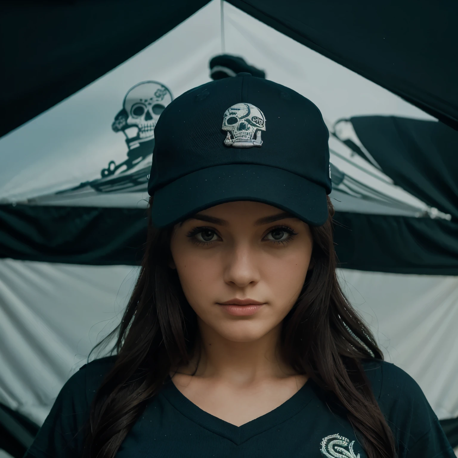 Logo que se llame LS Caps y sea una calavera con una gorra que diga LS Caps y sea elegante