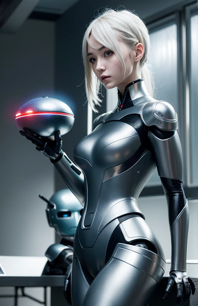 Complex 3d rendering ultra detailed beautiful porcelain profile female Android face, robot, robot parts, 150 mm, beauty的工作室柔和的灯光, Rim Light, Vivid details, Gorgeous Cyberpunk, Race, Hyper-realistic main section, Facial muscles, Cable, Microchips, elegant, beauty的背景, Octane Rendering, HR Giger style, 8K, Top quality, masterpiece, illustration, Very delicate and beautiful, Very detailed, CG, Unite, wallpaper, (Practical, photoPractical: 1.37), wonderful, Meticulous attention to detail, masterpiece, best quality, Official Art, Very detailed CG unity 8K wallpaper, absurd, incredibly absurd, robot, Android, , whole body, permanent, Large target, 170 cm, 50kg, beauty, Metallic suit, tall and thin