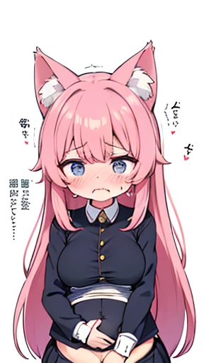 Have cat ears、work、Looks very painful、Small face、、Very embarrassed look、Big Breasts、Very impatient、Trembling、Sweating、Are pregnant、disease、abdomen、Fixed、abdomen、Wearing a uniform、Show your belly、One Girl