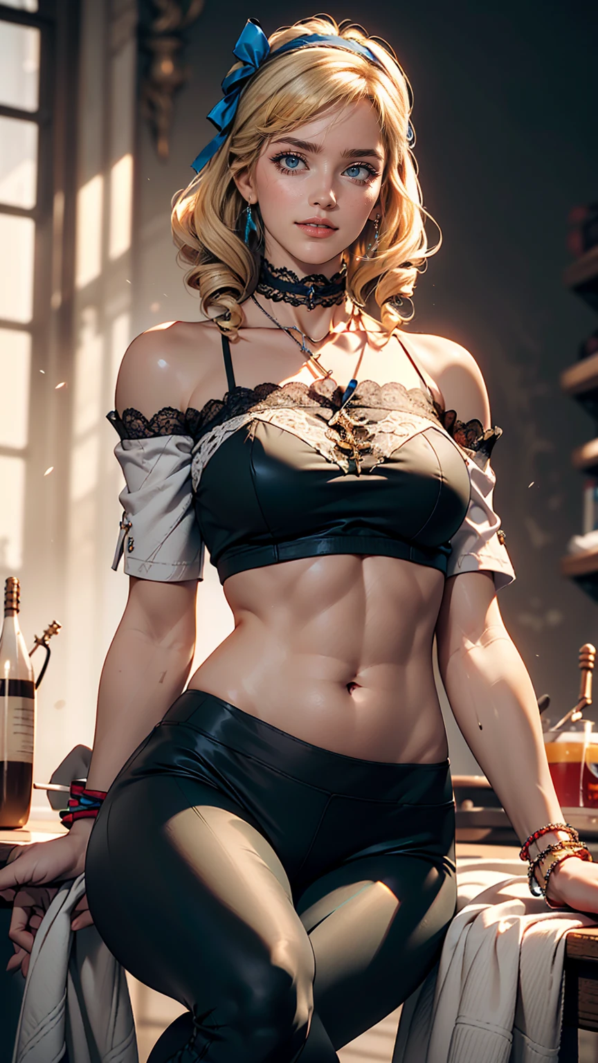 Jolyne, Big breasts, sexy, lingerie, thick legs