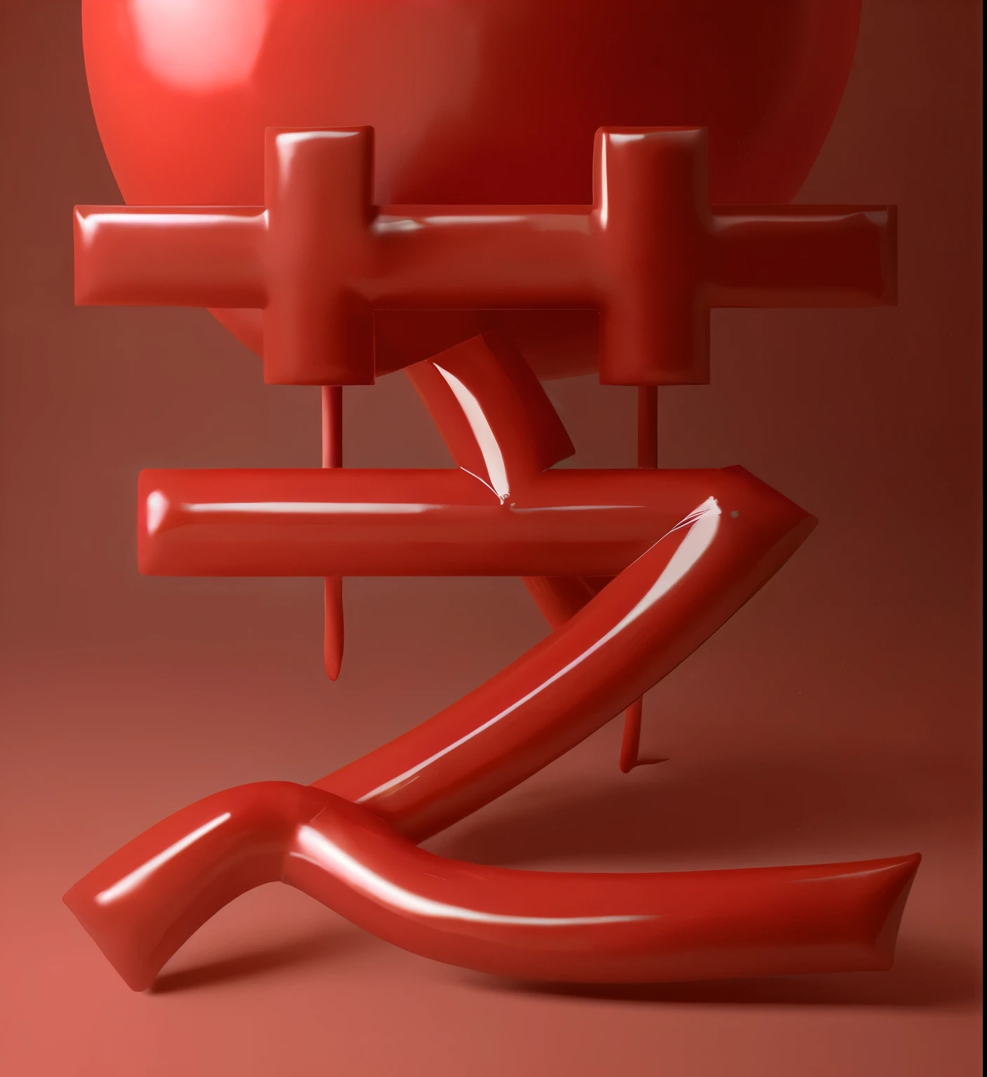 Red balloon word，Inflatable texture，Balloon texture，high quality