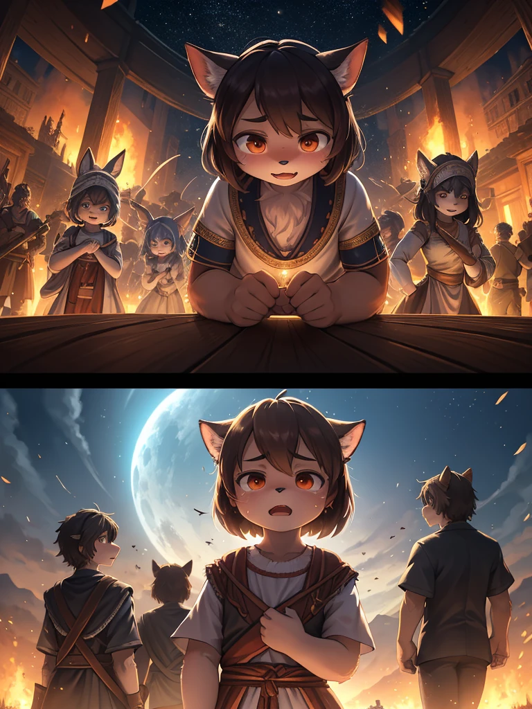 Unrealistic Perspective , dynamic angle , rule of thirds Layout , Bokeh , dynamic action , realistic hairy fur , round face , moist round eyes , Swollen cheeks , hair ties , Short stature , accidents , Happenings , sensational , front view , top view , back view , side view , from above , from below , Joy, anger, sorrow, and happiness , Pleasure , Pain , sit , standing , lying down , lying back , squad , jump , (Fluttering in the wind , zoom blur , combat)The pain of separation , Pain of meeting with hatred ,
Don't think that I came to give peace to the earth,
I'll tell you, but rather, it's a conflict,
After now, if there are 5 people in the family, 3 people will be divided into 2 people and 2 people will be divided into 3 people and fight,
The father to the son, the son to the father,
Mother to daughter, daughter to mother,
Mother-in-law to wife, wife to mother-in-law,
We don't fight separately,
Gospel of Luke 12:49,
Ancient Jewish clothing