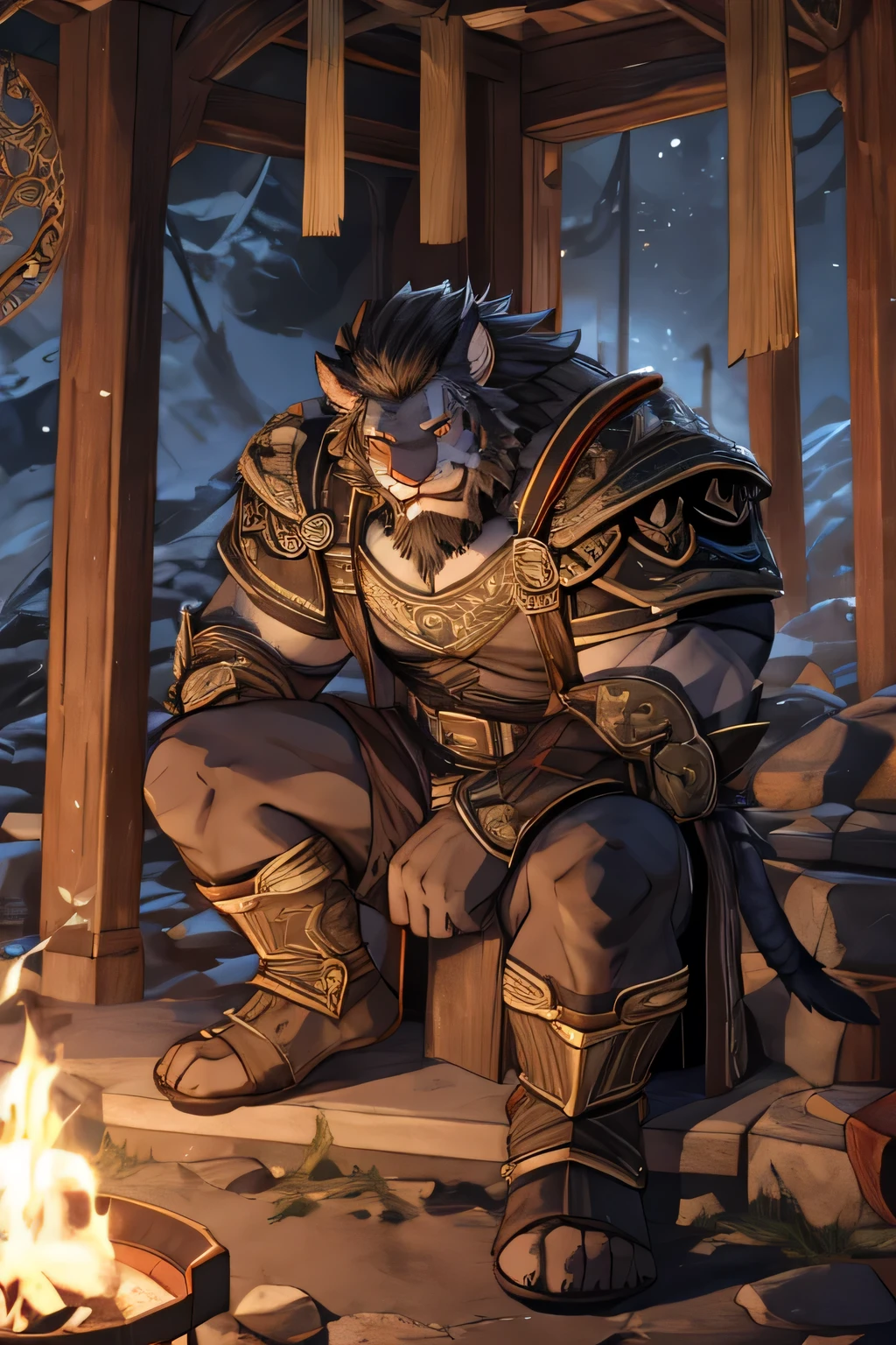 Hrothgar defeated and injured alone