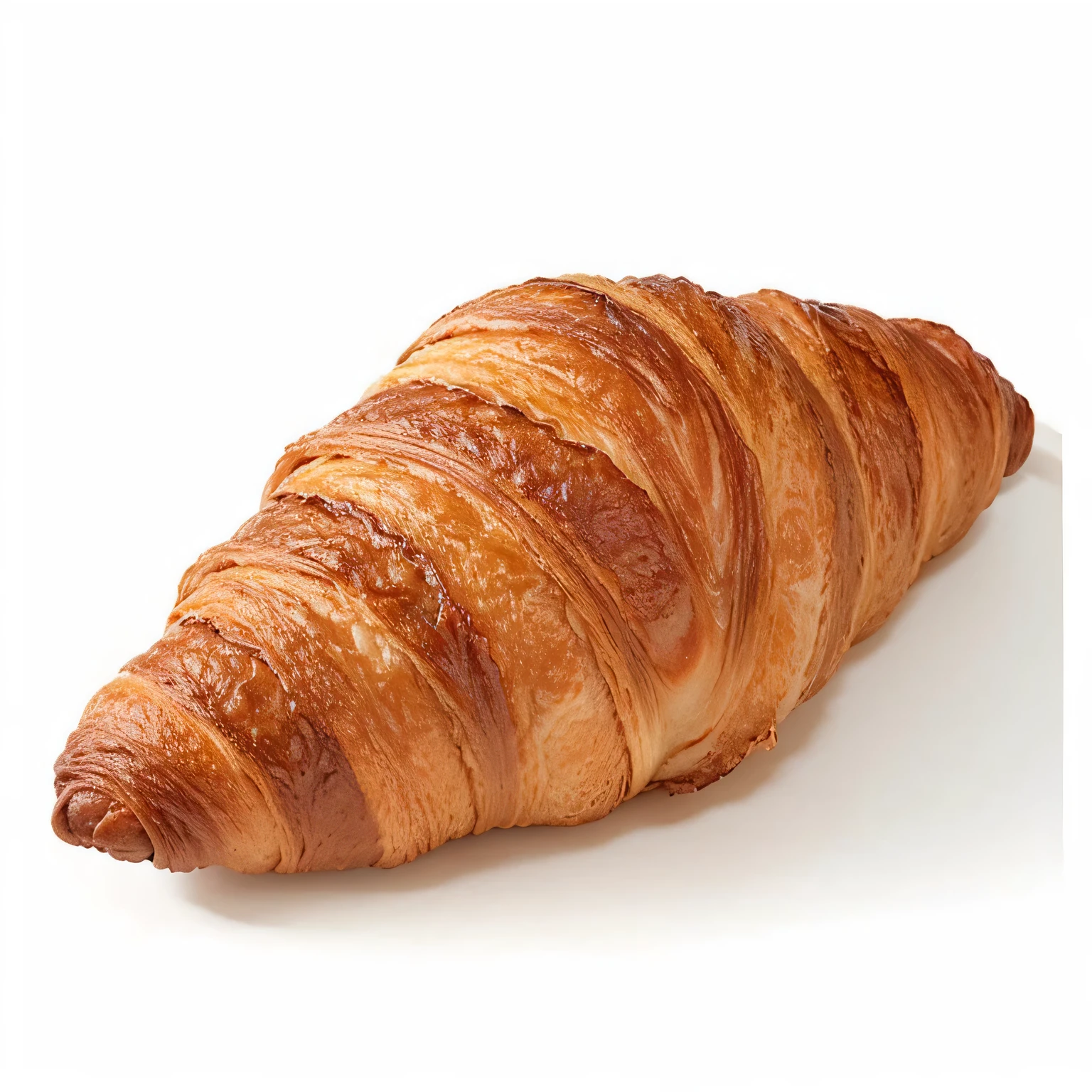 croissant on table with flower