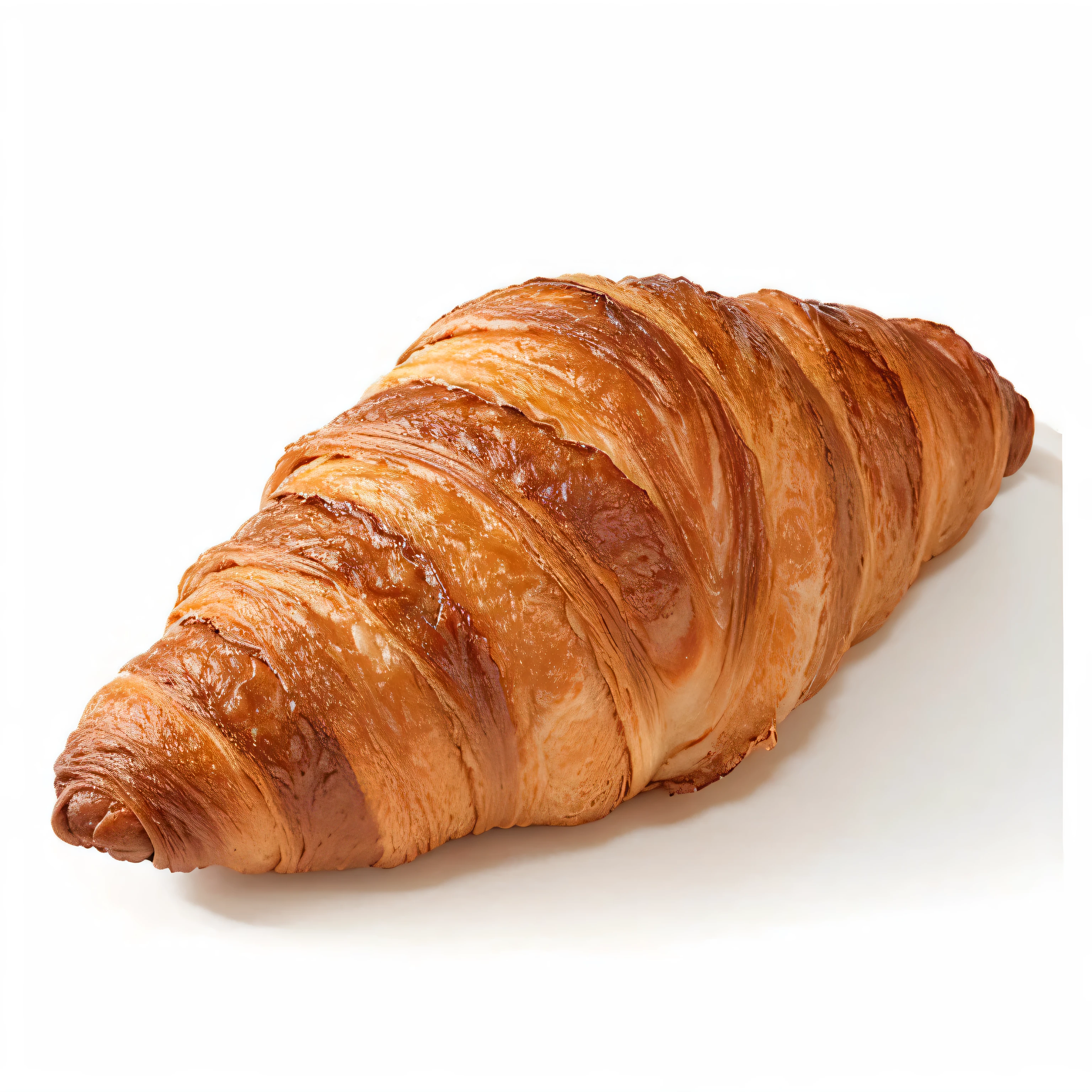 croissant on table with flower