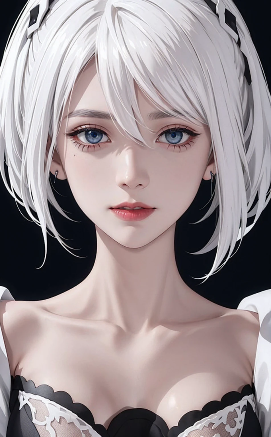 (8K), Sharp focus, , 1 Girl, Upper Body, Midoridev, white hair,(high quality:1.2), (High Detail:1.2), (Main part:1.2), (Very detailed:1.2),