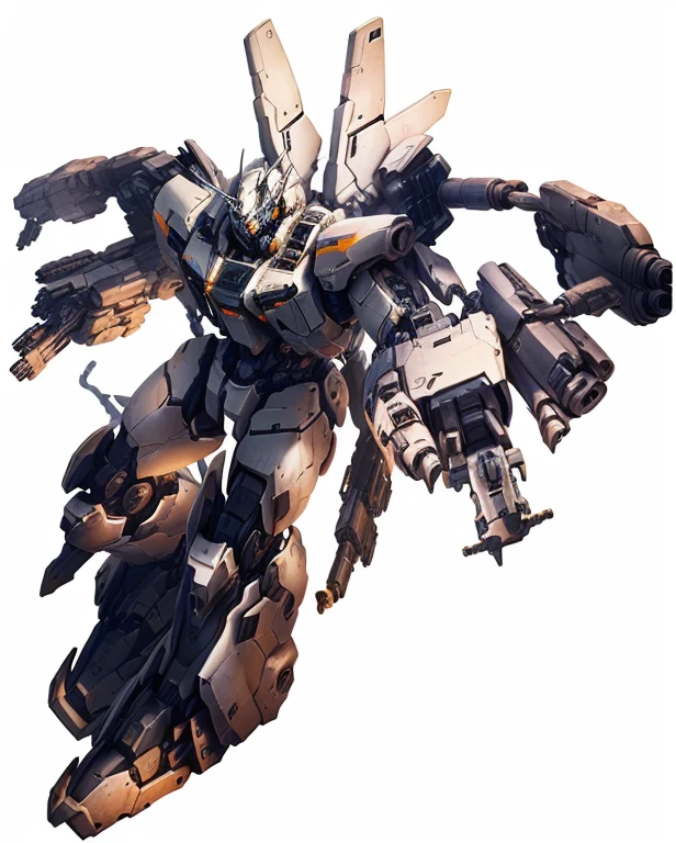 Close up portrait of robot holding gun isolated on white background, armored core style Mecha, cool Mecha style, an anime large Mecha robot, ferra white Mecha, modern Mecha anime, Mecha art, gear Mecha, # Mecha, Mecha anime, japanese Mecha, アラサカMecha, Mecha, メタルギアMecha