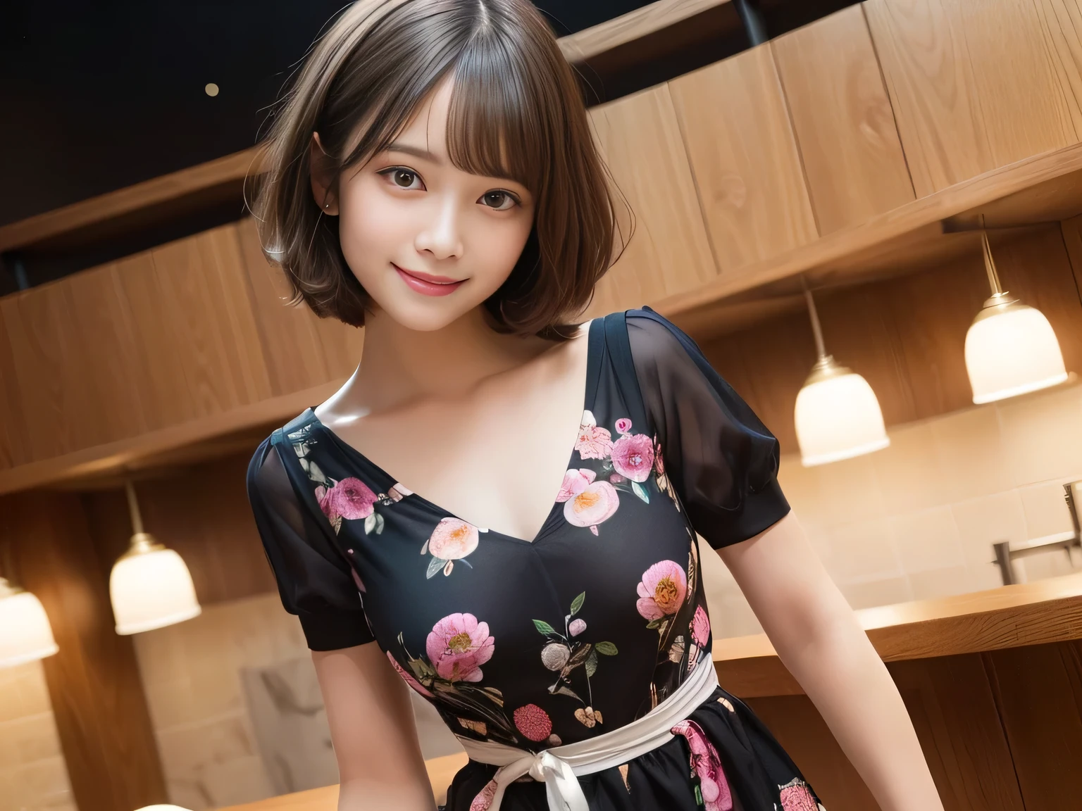 Araffe woman in a black dress posing for a picture - SeaArt AI