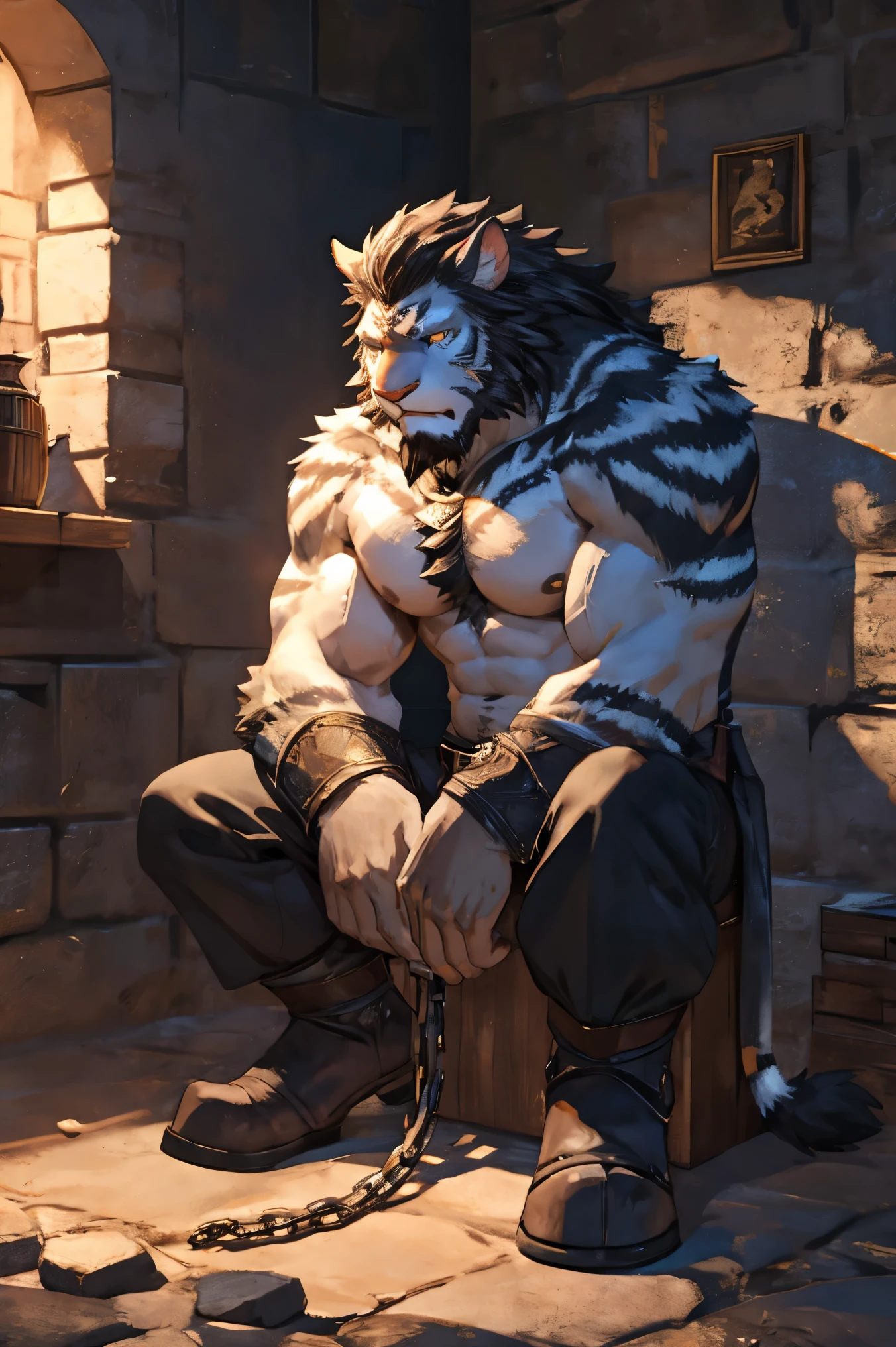 hrothgar was chained in a solitary dungeon after his defeat