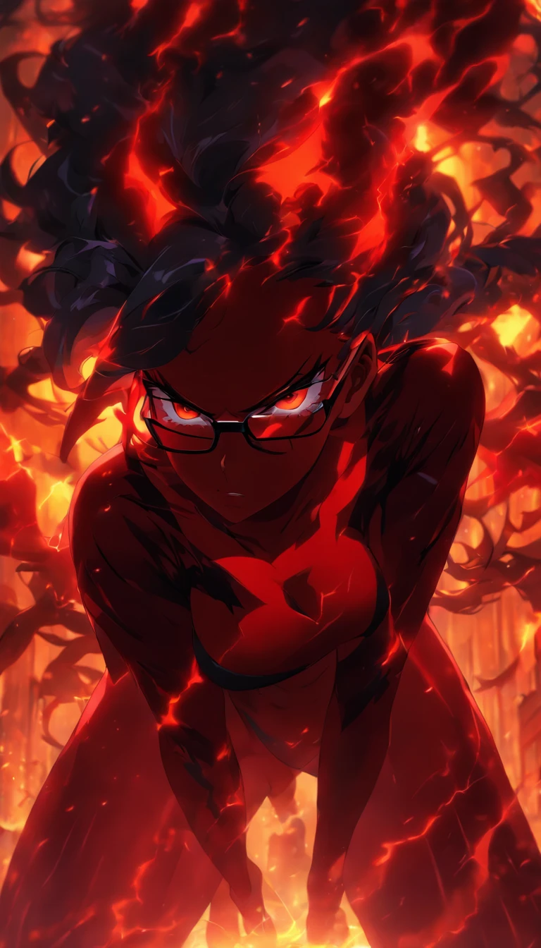 devil woman Glasses underwear thunder