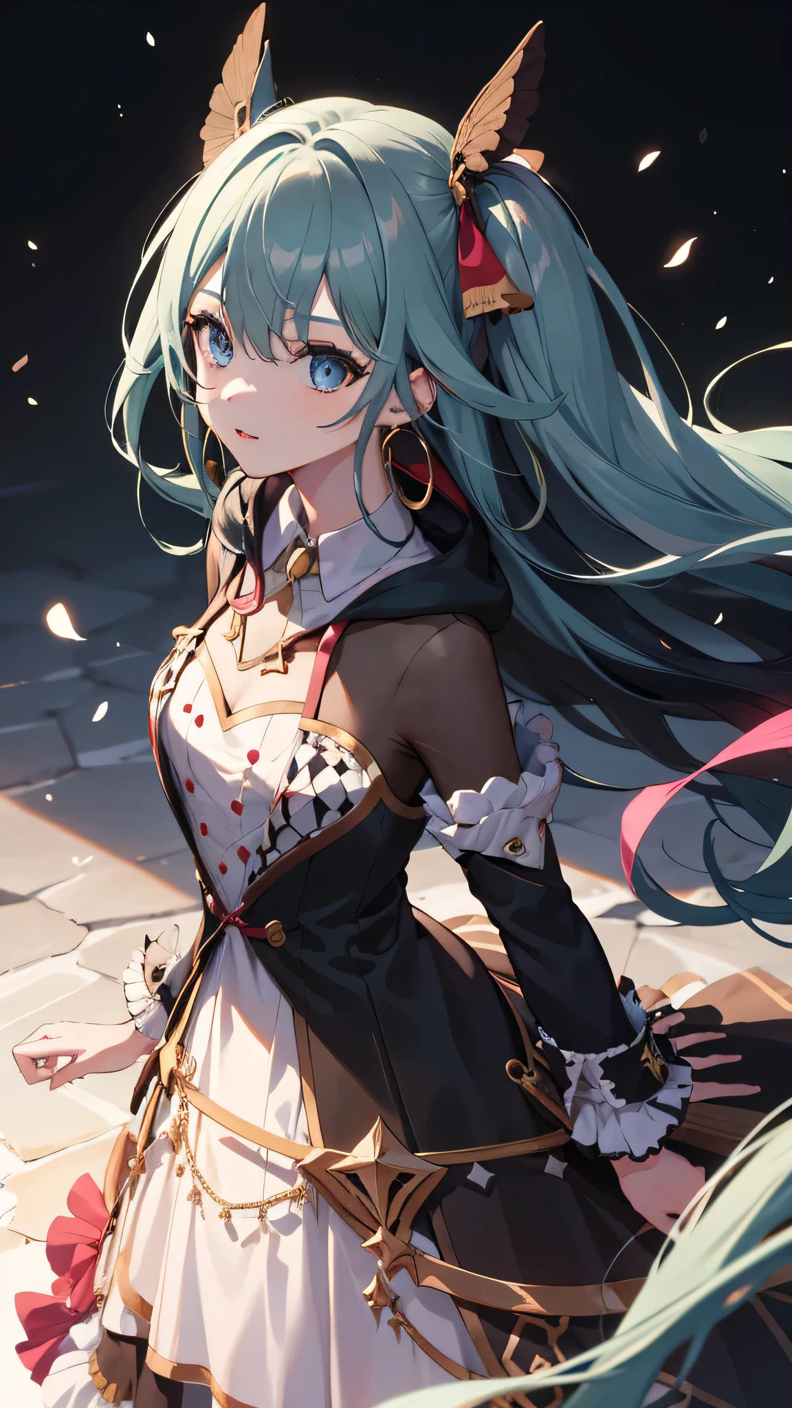 1girl, long hair, normal eyes, wearing fantasy dress, fantasy background, floting hair, absurdres, high res, ultrasharp, 8K, masterpiece, looking at viewer