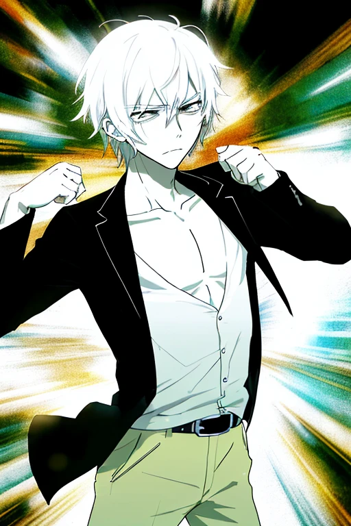 Melancholic tones,A half body,The face is fine and cold，Bigchest，Wear Gangnam-style clothes，4K anime, speed.