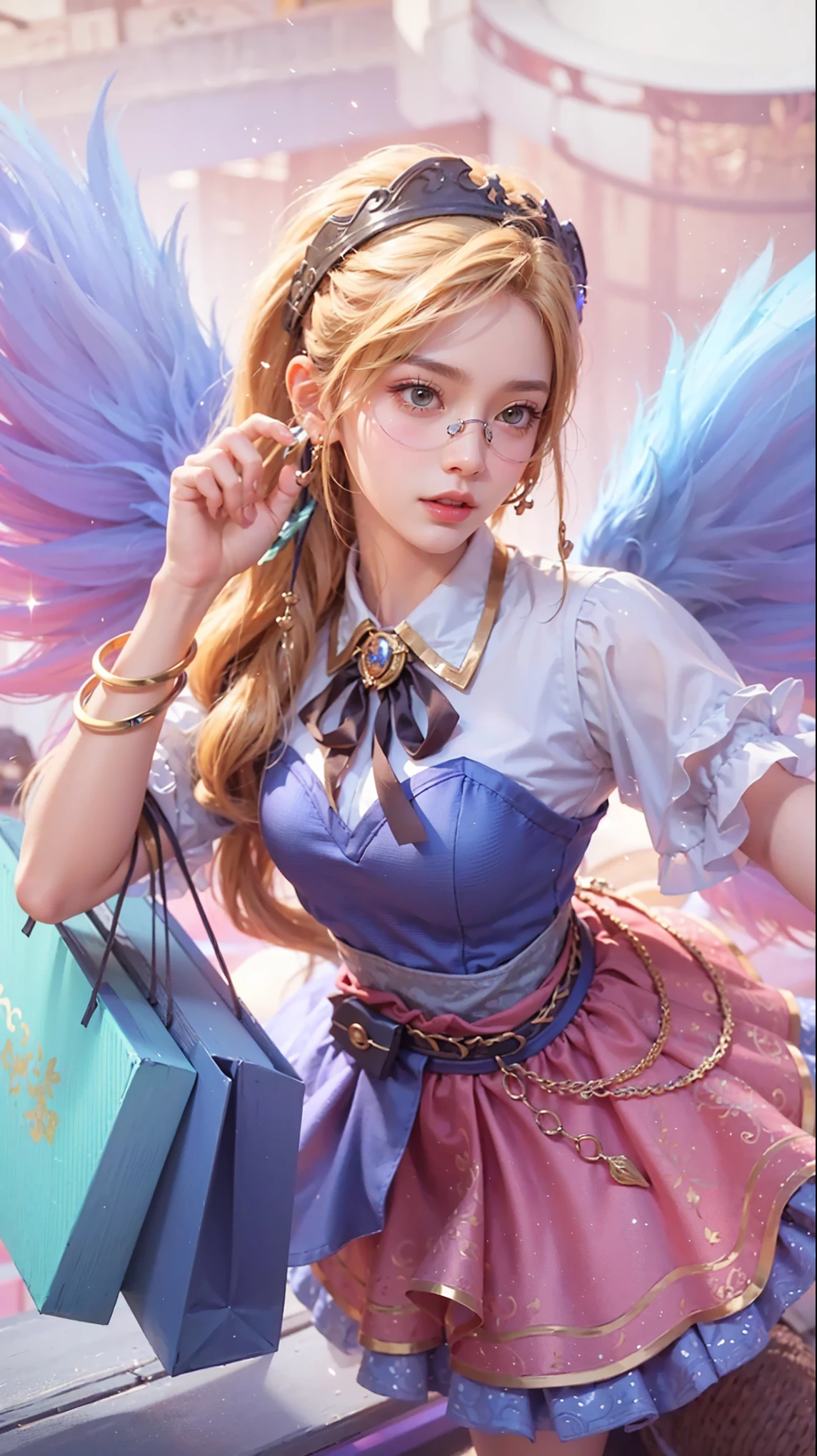 a close up of a 4 girls ,blonde hair , big , shadowbringers cinematic, 4 k detail fantasy, a beautiful fantasy empress, game cg, xianxia fantasy, xianxia hero, 2. 5 d cgi anime fantasy artwork, cinematic goddess close shot, ruan jia and artgerm, wow 4 k detail fantasy, hyperdetailed fantasy character