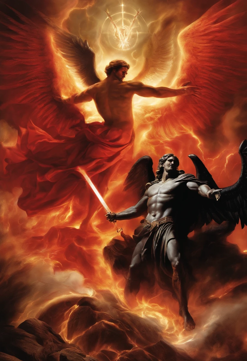 God VS Satan Blake God and Archangel VS Satan and Lucifer