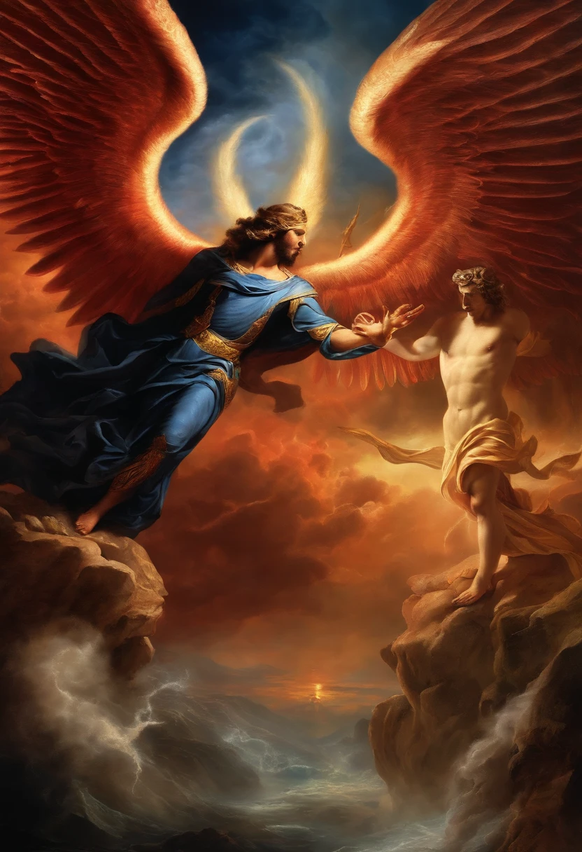 God VS Satan Blake God and Archangel VS Satan and Lucifer