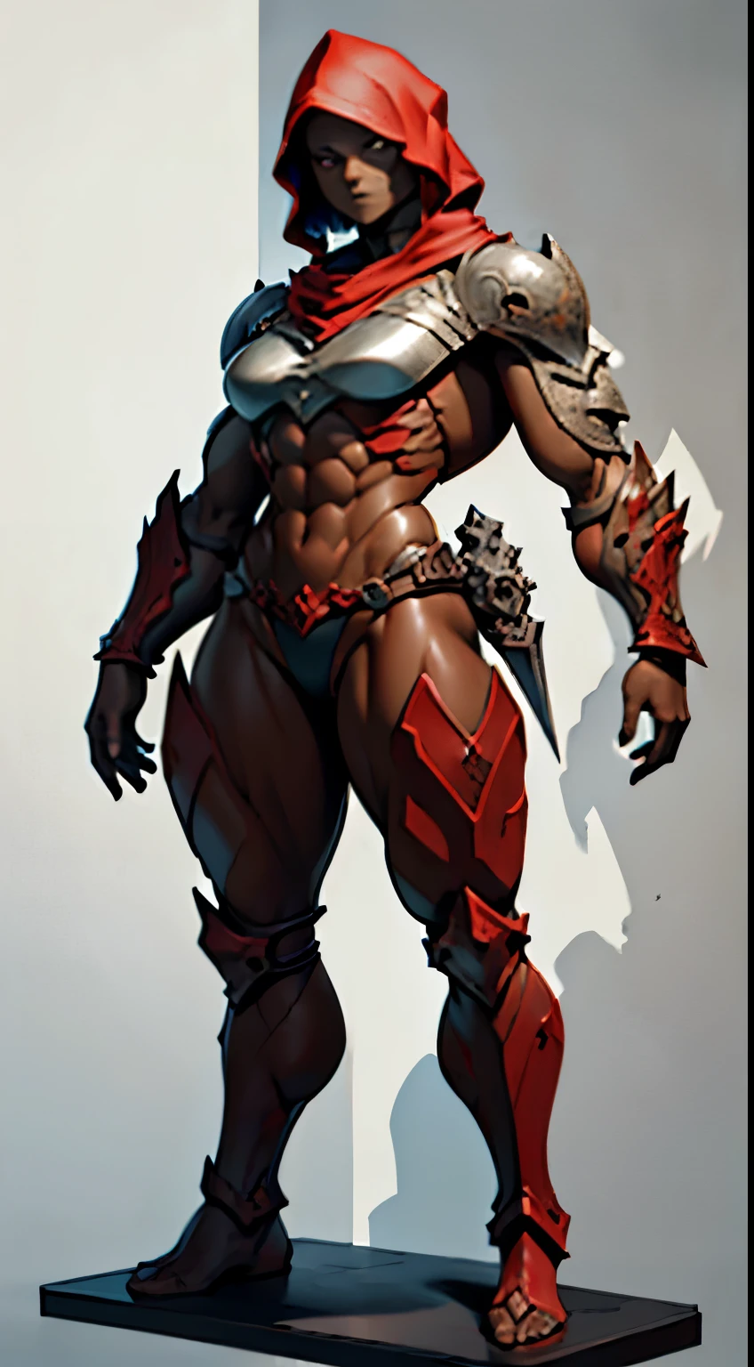 masterpiece, red_cloth, knight, clay, sculpture, golem_female, 1 girl, solo, cracked_skin, clay cracked, cracks, clay statue, full body, symmetrical, strong, muscle, intricate drawing, highly detailed, fluid, sharp focus ((better quality)) ((better face)) (better quality) ((fullbody art))