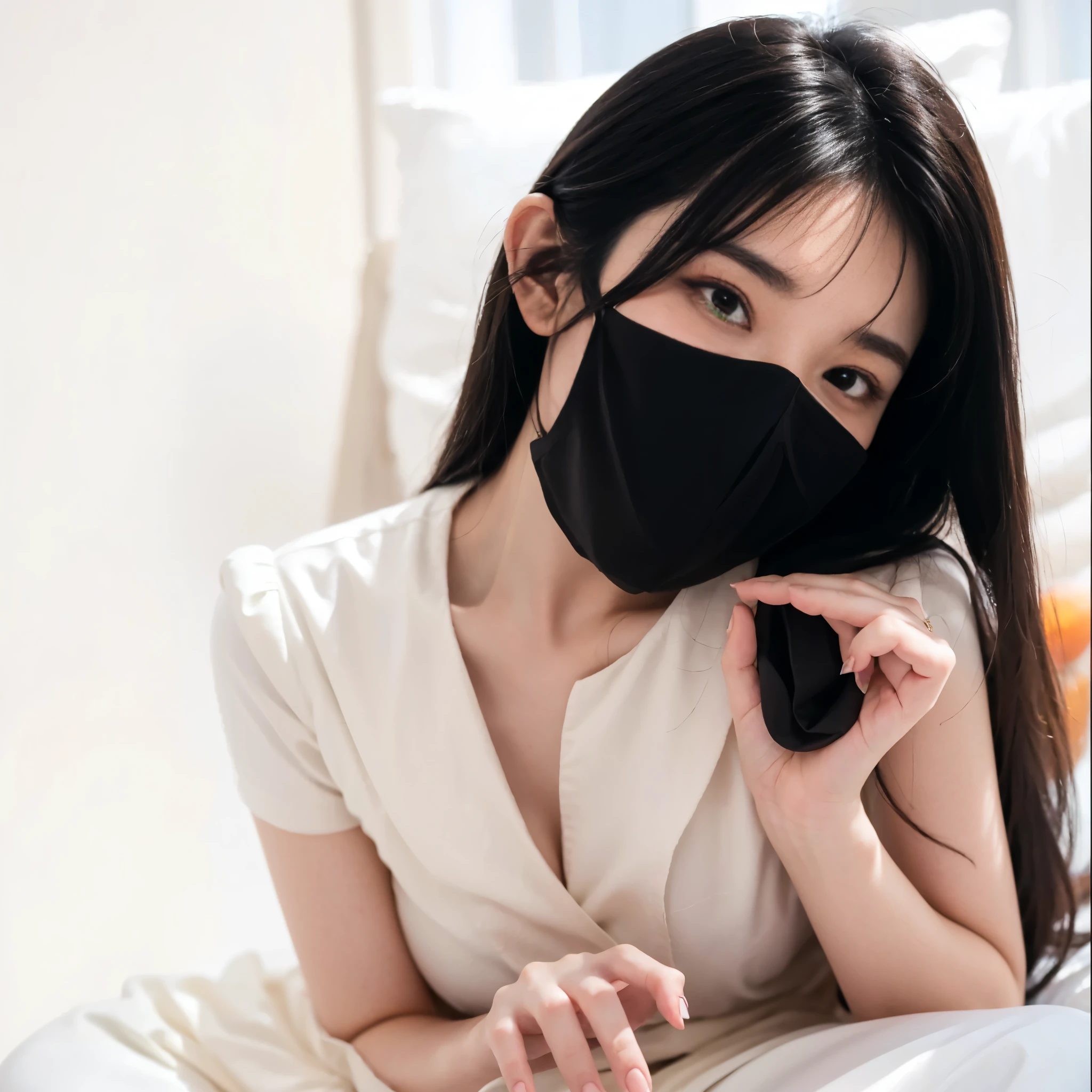 （RAW photogr，best qualtiy）， best qualtiy， The is very detailed， tmasterpiece， ultra - detailed， illustratio， one-girl， （huge boob，cleavage）， dynamic angle， best qualtiy， extremely detailed CG unity 8k wal，light，Dunhuang-style women wear waist skirts，Upper body dark red collared shirt，Wrapped in a heavy chest，The waist is just tied around the waist，Pendant with pressed skirt beads，The skirt is a pale white pleated skirt；Eyes like apricots，The lips are lit with vermilion rouge，With an intellectual temperament，Beautiful without losing stability and maturity。