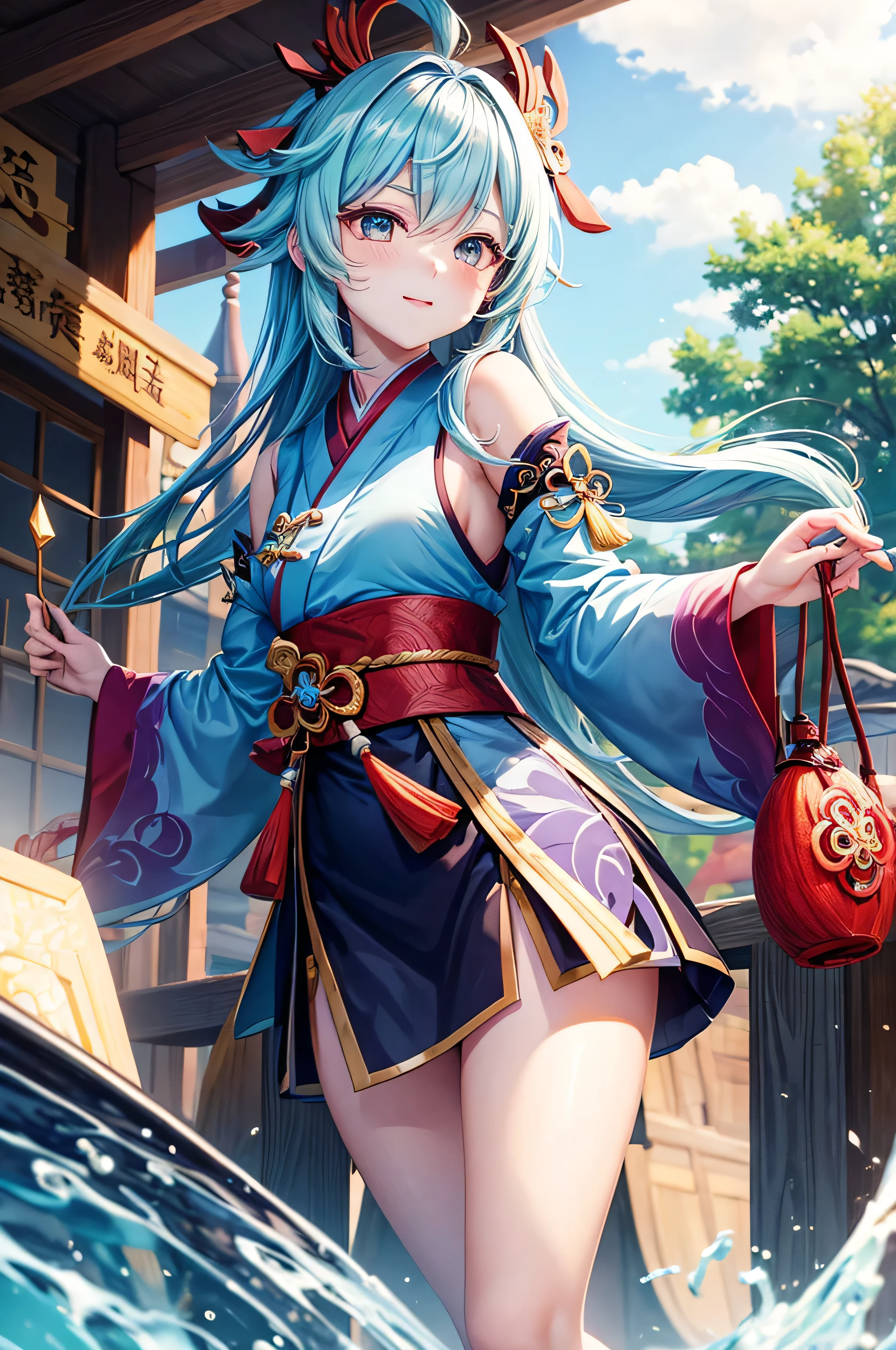 Keqing from genshin impact, cute, beautiful