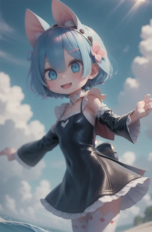 Alsom /(Also:zero)/ Bright midsummer sunlight,One-piece swimsuit for the summer beach、Frolicking on the edge of the waves、、With a smile、Anime Girls , short light blue hair , blue eyes, Girl Fanart, in an Anime Style, in Anime Style, Gweiz-style artwork, Anime Moe Art Style, modern Anime Style, Anime Style illustration, Anime Style only, Anime art style, Anime Style, Anime Style character, Anime Style. 8k, Anime Style art, Anime Style 4 k