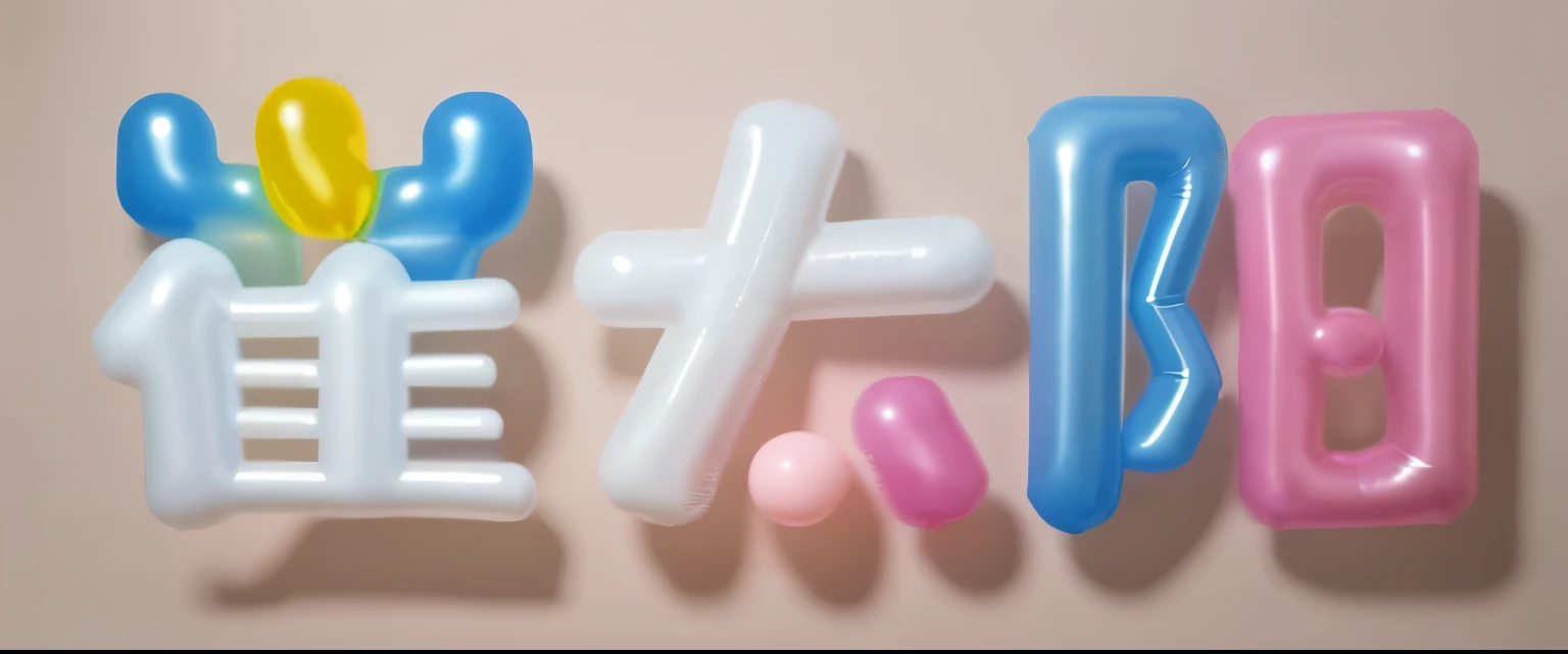 Colored balloon words，Inflatable texture，Balloon texture，high quality