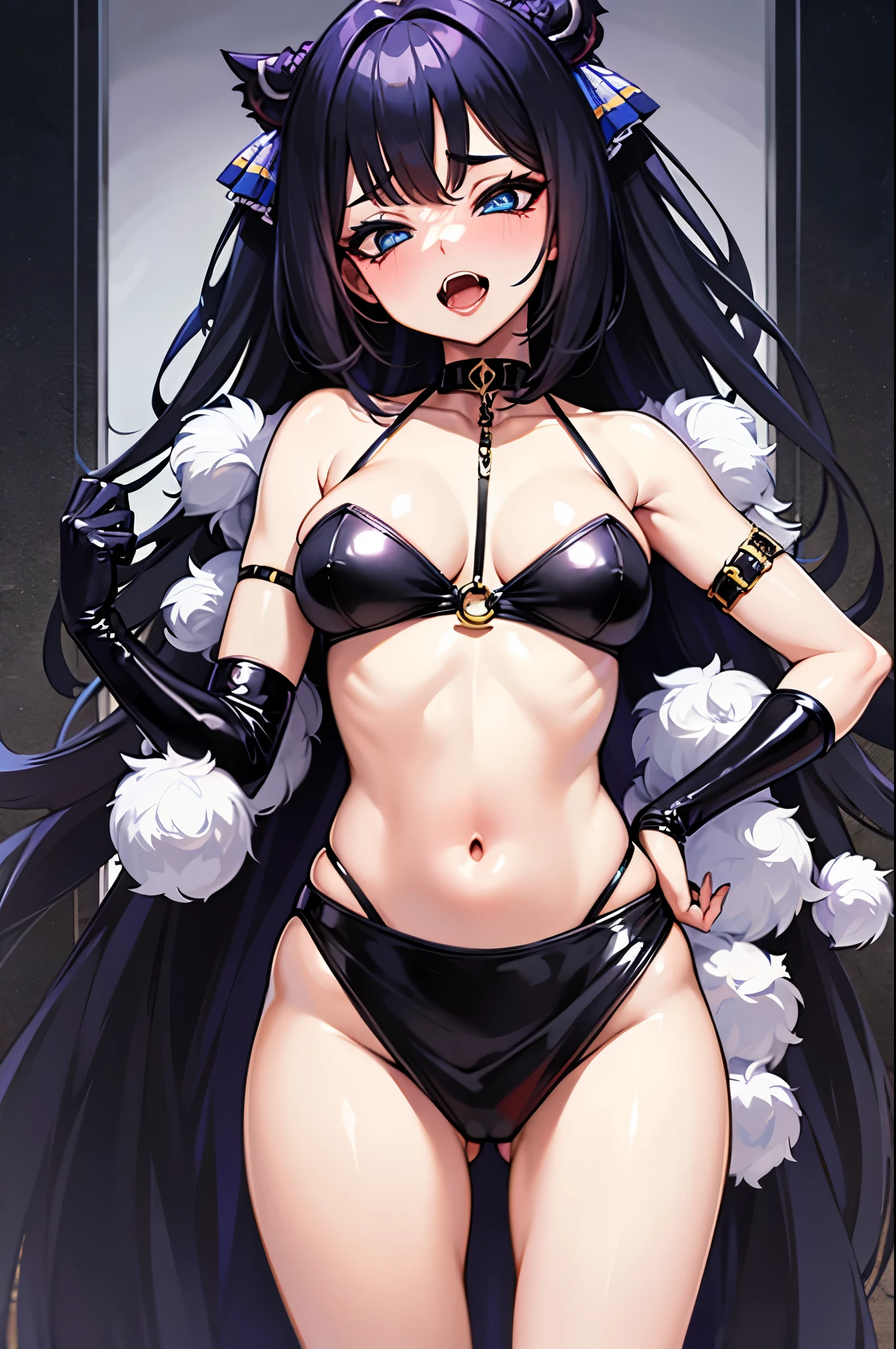 Sexy Garotas ahegao anime com peitos grandes e micro saia preta